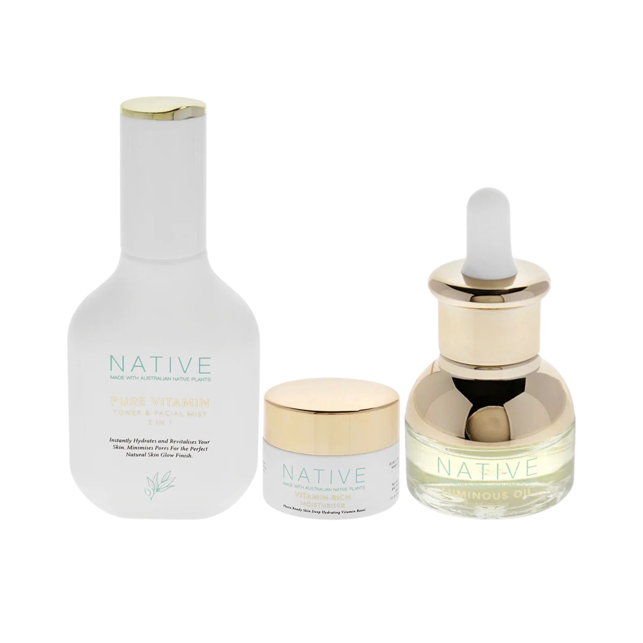 Klara Cosmetics Native Pure Glow Set - Skincare Day Routine
