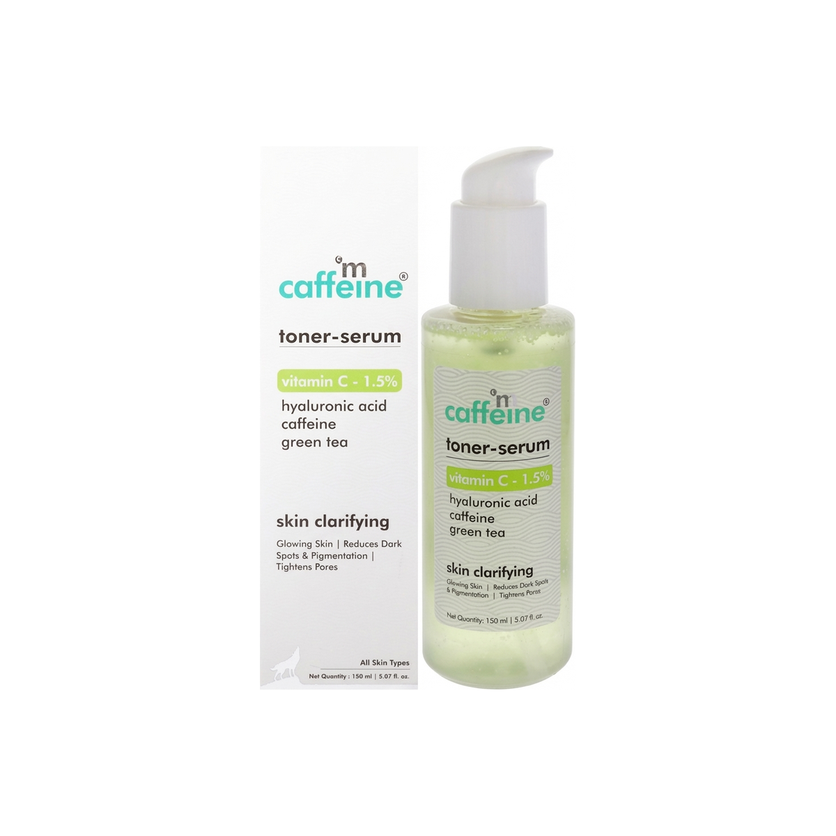 mCaffeine Hyaloronic Acid Caffeine Green Tea Vitamin C Skin Clarifying Toner Serum